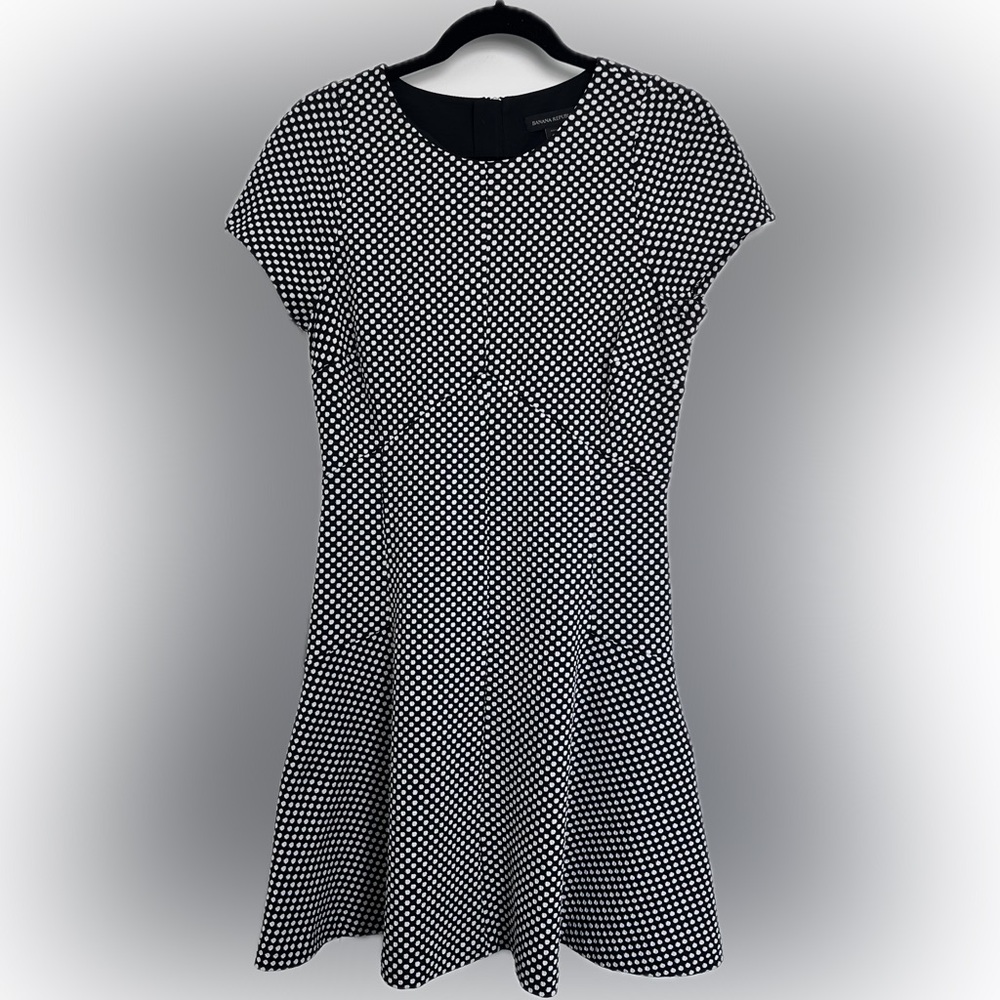 Banana Republic Petite Polka Dot Dress, Black and White